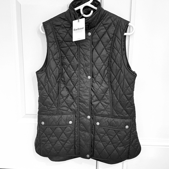 Barbour Otterburn Gile Black Quilted Vest - Size 10 Medium - New with Tag - Picture 1 of 6